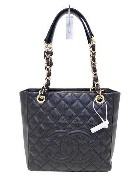 chanel petit shopping tote|Chanel caviar petit shopping tote.